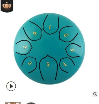 Portable Steel Tongue Drum Set - 6 Inch, 8 Notes (Ethereal Sound)
