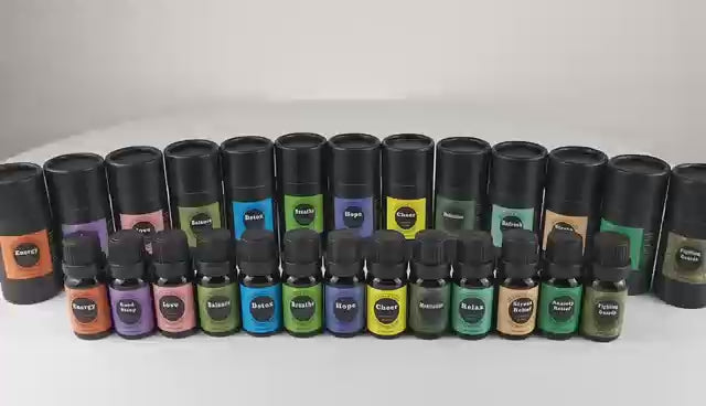 Aromatherapy Essential Oil Blends Set (10ml) - Therapeutic Grade for Diffuser & Topical Use