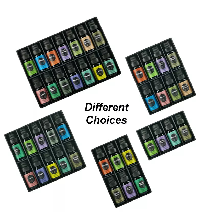 Aromatherapy Essential Oil Blends Set (10ml) - Therapeutic Grade for Diffuser & Topical Use