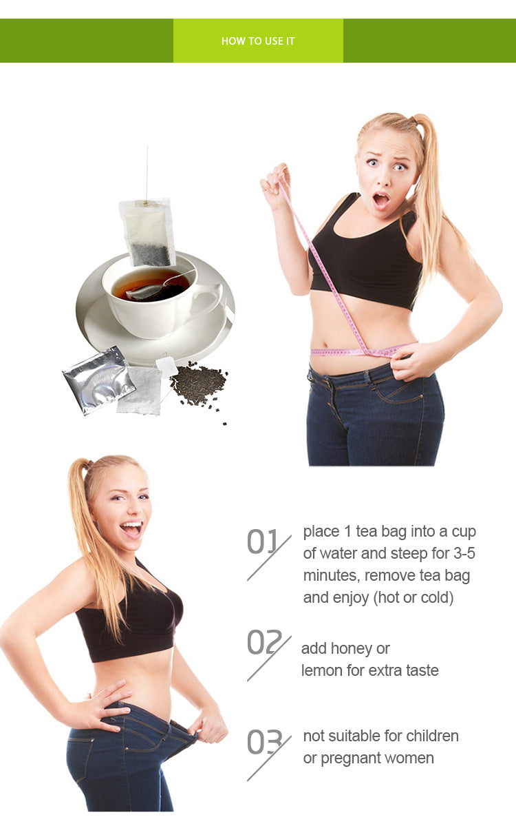 28-Day Slim Tea Weight Loss Tea Burn Fat Boost Metabolism Cleanse Tea