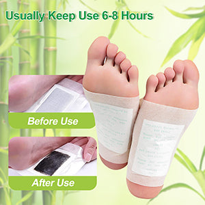 2-in-1 Natural Bamboo Vinegar Deep Cleansing Detox Foot Pads (5 Scents - 30 Pads/Box)