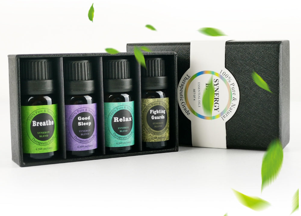 Aromatherapy Essential Oil Blends Set (10ml) - Therapeutic Grade for Diffuser & Topical Use