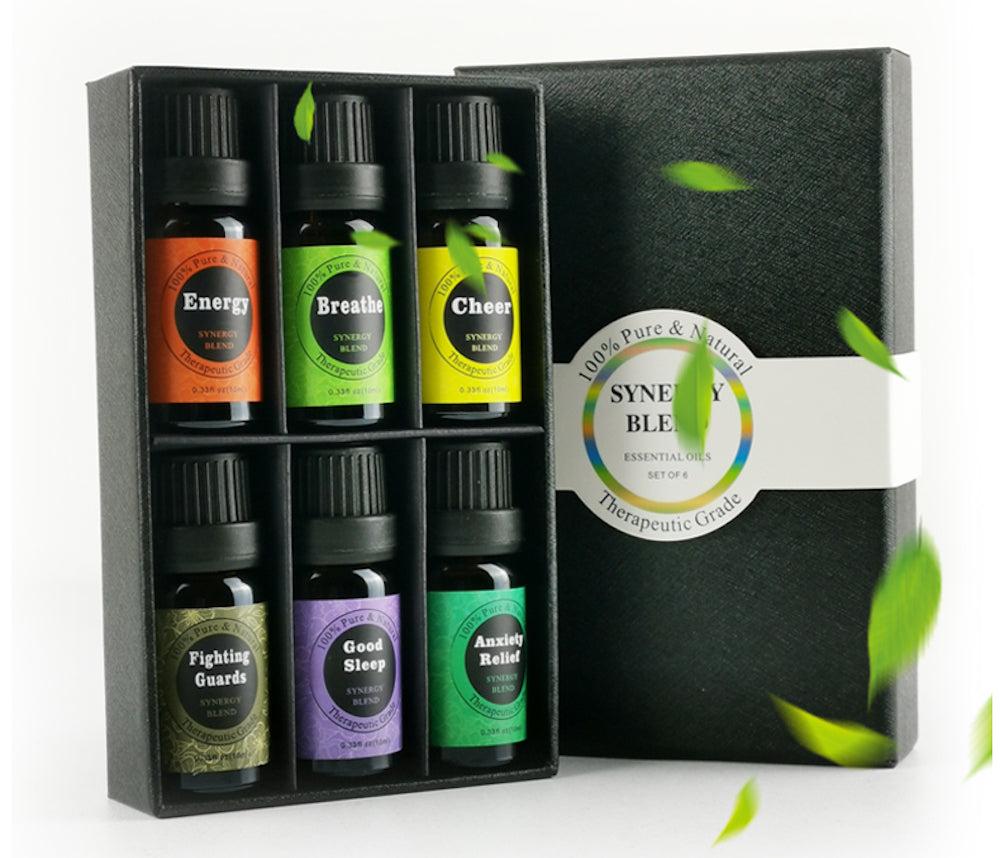 Aromatherapy Essential Oil Blends Set (10ml) - Therapeutic Grade for Diffuser & Topical Use