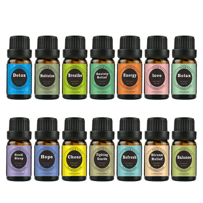 Sets of Top Essential Oil Blends, Aromatherapy Oil Blends for Diffusers - 10ml